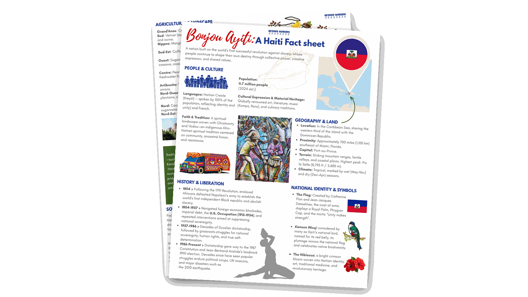 Bonjou Ayiti: A Haiti Fact Sheet mockup